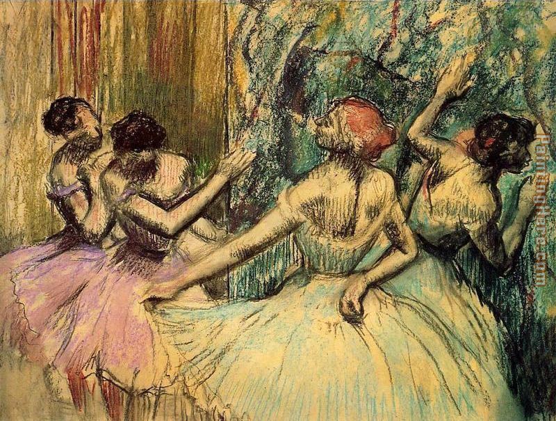 Dancers in the Wings painting - Edgar Degas Dancers in the Wings art painting